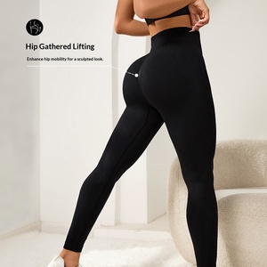 High Waist Seamless Solid <strong>Yoga</strong> <strong>Pants</strong> Sexy Peach Hip Quick-drying Tight Ankle-Length Outdoor Sports Fitness <strong>Pants</strong> for Women - Product Image 4