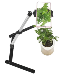 Soporte DE MESA DE ALUMINIO ajustable plateado <span class=keywords><strong>Mini</strong></span> monópode de fotografía Soporte de teléfono Trípode Monópode ajustable - Product Image 5