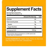 Gummies CoQ10 à Marque Blanche, 60 Unités, 200mg de Coenzyme Q10, Saveur Orange, pour Complément Nutritionnel Quotidien