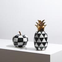 Ornements de décoration de maison en céramique et en émail en forme de fruit poli de luxe Nordic Light
