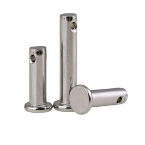 Thép carbon Đầu phẳng đầu tròn Hitch <span class=keywords><strong>Pin</strong></span> rãnh kết thúc với lỗ Nhà máy cung cấp clevis <span class=keywords><strong>pin</strong></span> với 1 LỖ 7 lỗ - Product Image 5