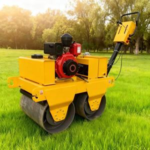 รถบดถนนเหล็กแบบมือถือ รถบดแอสฟัลต์แบบเดินตาม รถบดถนนแบบลูกกลิ้งคู่ รถบดถนนแบบสั่นสะเทือน ลดราคาพิเศษ - Product Image 2