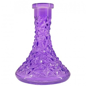 Base de vase à chicha en verre cristal <span class=keywords><strong>CAESAR</strong></span> ROCK, forme triangulaire, vente en gros, technique miroir - Product Image 1