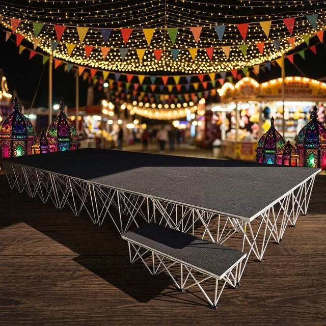 Aluminum Square Folding Riser Stage-Modular Lightweight Portable Truss System with Quick Installation and High Load Capacity
