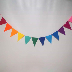 Nouveaux drapeaux <span class=keywords><strong>en</strong></span> feutre joyeux anniversaire bannière de drapeaux à tirer avec <span class=keywords><strong>marguerite</strong></span> pour la décoration de fête d'anniversaire - Product Image 4