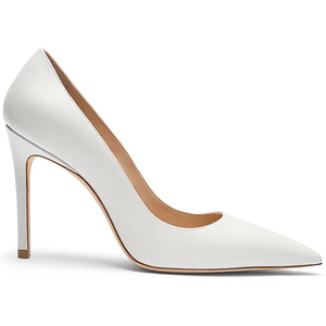 Zapatos de Tacón Alto (5cm-8cm) con Punta en Pico y Parte Superior de Cuero Genuino de Alta Calidad para Mujer, Diseño Sólido, Estilo Slip-On, para Verano y Bodas - Product Image 6
