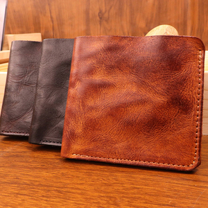 Portefeuille en cuir de vachette naturel de qualité supérieure pour hommes et femmes, avec surface teinte à la main et plusieurs emplacements pour cartes - Product Image 6