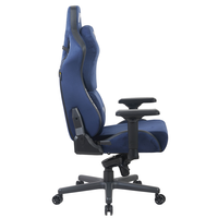 Chaise de jeu professionnelle pour adultes de grande taille, Pro 4D, confort à 180 degrés, durable, tissu de luxe bleu nuit