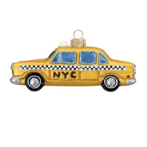 Usine vend Noël <span class=keywords><strong>New</strong></span> <span class=keywords><strong>York</strong></span> City <span class=keywords><strong>Taxi</strong></span> directement ornement de Noël peint à la main suspendu à l'arbre de Noël - Product Image 2