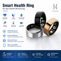 Bague connectée étanche IP68 pour la natation, suivi IA santé, sommeil et fitness, oxymètre de pouls, moniteur de fréquence cardiaque, acier inoxydable, autonomie 5-10 jours