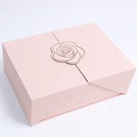 Benutzer definierte profession elle Luxus rosa Doppeltür offene Pappkarton mit benutzer definierten Einsatz für Hochzeit Souvenirs