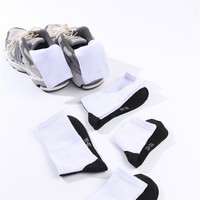 Vente en gros de chaussettes vierges décontractées en coton polyester super doux pour hommes, différentes tailles, blanches pour sublimation