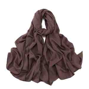 ビンテージスタイル無地イスラム教徒の女性薄い通気性レトロな日焼け止めコットンしわスカーフショールイード用ヒジャーブ - Product Image 6