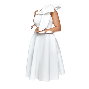 3XL Fall Clothing Sexy A-Line Beading Candy Color Dress Slit Solid Party Night Club Sleeveless Turtleneck Empire Waist Plus Size - Product Image 1