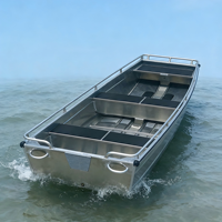 Bateau en aluminium à prix d'usine, bateau de pêche, bateau John pour eaux peu profondes et activités de loisirs