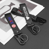 Dragonne personnalisée avec impression de logo, porte-clés de moto, porte-clés à anneau