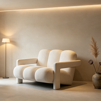 Fauteuil paresseux mobile en velours, siège de salon décontracté créatif, fauteuil léger pour balcon, idéal pour petits appartements