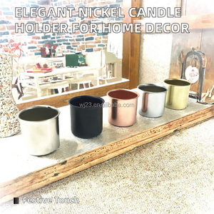 Portavelas Sencillo y Elegante de Hierro Niquelado, Duradero, de Buena Calidad, Soporte para Tazas Navideñas, Decoración para el Hogar, Manualidades - Product Image 2