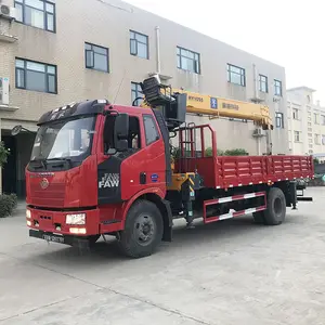 Thẳng Telescopic Boom Crane 10 tấn điện gắn Xe Tải Điều khiển từ xa cần cẩu