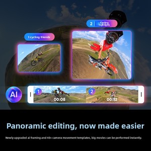 อินสตา360 เอ็กซ์4 8เค 360 กล้องแอคชั่นกันน้ำ ถ่ายภาพพาโนรามาแบบสปอร์ต พร้อมระบบกันสั่น AI บันทึกภาพ 8K 360 องศา ที่สมจริง วิดีโอพร้อม Ultra-w - Product Image 4