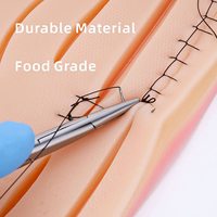Kit d'entraînement à la suture pour étudiants en médecine et cliniciens praticiens, kit de coussin de suture en silicone durable pour l'éducation CE/ISO