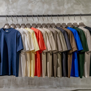 Herren-T-<span class=keywords><strong>Shirt</strong></span> aus Baumwolle-Premium-geripptes Streetwear-Herren-T-<span class=keywords><strong>Shirt</strong></span> mit lockerem Schulter ausschnitt - Product Image 2