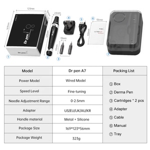 Pluma de Microagujas Profesional <span class=keywords><strong>Dr</strong></span>.Derma Stamp <span class=keywords><strong>A7</strong></span> para el Cuidado de la Piel, Acero Inoxidable, Suministro de Fábrica - Product Image 6