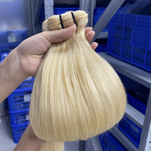 Venta al <span class=keywords><strong>por</strong></span> mayor # Extensiones de Cabello Humano Rubio Platino 613, Cabello Remy Liso, Listo para Enviar, Directo de Fábrica - Product Image 5