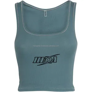 Hexa Pro Gear新定制设计的无袖t恤裁剪背心，适合女性健身房瑜伽锻炼