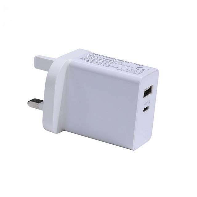 65W 20V 3.25A USB-C Charger GAN Material Electric SCP Adapter for Laptop AC to DC Switching Power PD 3.0 with UK 3 Pin