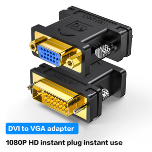 UGREEN <strong>DVI</strong> to <strong>VGA</strong> Adapter <strong>DVI</strong>-I 24+<strong>5</strong> Male to <strong>VGA</strong> HD15 Female Adapter Converter 1080P, Simultaneous Connection of Two Monitors - Product Image 2