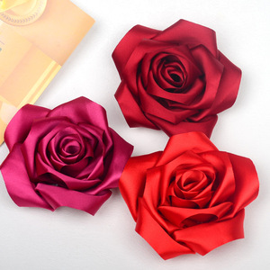 Pinzas de Pelo con Forma de Rosa de Satén, 11 cm, Estilo Retro, Florales, al por Mayor, para Mujer, Regalo, Accesorios Diarios - Product Image 4