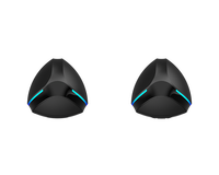 Haut-parleurs de jeu bimodes pour PC, 11 effets d'éclairage RVB, microphone intégré, boîtier en plastique, compatibles avec les ordinateurs portables