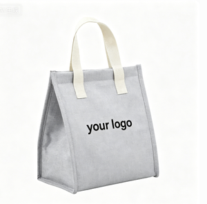 Minimalist Style Large Capacity Student <b>Lunch</b> Tote Bag Vertical Insulated Bento Picnic <b>Box</b> with Vertical Ice <b>Pack</b> - Product Image 2