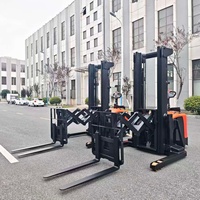 Chariot élévateur électrique à portée profonde, 1,6 tonne, double portée, pour entrepôt