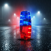 Rompi Keselamatan LED Visibilitas Tinggi Lampu USB Isi Ulang Merah Biru Berkedip Peringatan Beacon Konstruksi Jalan Kontrol Lalu Lintas PC