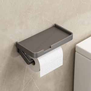 Support mural de rangement pour papier toilette et mouchoirs, facile à installer, avec étagère, pour cuisine et salle de bain (vente en gros) - Product Image 1