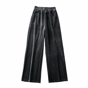 <span class=keywords><strong>Pantaloni</strong></span> larghi in <span class=keywords><strong>velluto</strong></span> a vita alta da <span class=keywords><strong>donna</strong></span> ultime vendite calde <span class=keywords><strong>pantaloni</strong></span> larghi da strada Casual con chiusura in vita elastica per l'inverno - Product Image 4