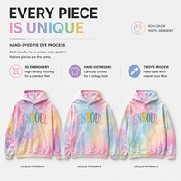 Sweat-shirt pour homme personnalisé, 480 GSM, 100% coton, tie-dye, effet vieilli, broderie 3D premium, coupe ample, écologique