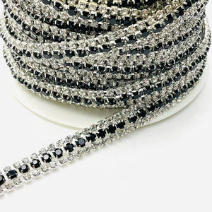 Cadena de Cristales de Imitación <span class=keywords><strong>para</strong></span> Coser, 3 Filas, Base Dorada con Garra <span class=keywords><strong>para</strong></span> Decoración de Vestidos, Apliques - <span class=keywords><strong>Comprar</strong></span> Cadena de Cristales de Imitación con Garra - Product Image 5