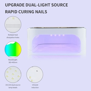 Séchoir à ongles portable sans fil à double source lumineuse haute puissance, à <span class=keywords><strong>LED</strong></span> UV, pour le séchage rapide du gel, alimenté par batterie, vente en gros - Product Image 2
