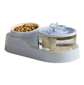 Suministros para mascotas para gatos y perros, dispensador de agua automático 2 en 1 resistente al agua de gran capacidad <span class=keywords><strong>silencioso</strong></span> móvil y alimentador - Product Image 1