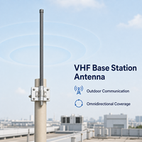 Antenne de station de base omnidirectionnelle verticale en fibre de verre VHF 168 MHz 5 dBi extérieure N-Femelle pour système radio