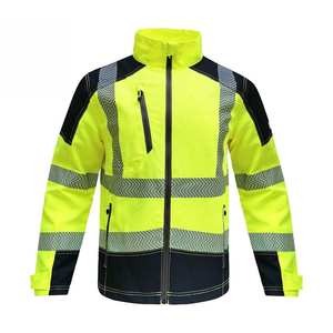 Giacca da lavoro ad alta visibilità giacca da lavoro tinta unita per lavoratori Unisex Hi Vis giacca a vento - Product Image 5