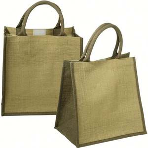 Sac à main en jute écologique exquis, sac cadeau promotionnel, sac de shopping, personnalisation du logo - Product Image 3