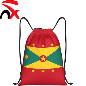 Bolsa con Cordón Personalizada con la Bandera de Granada de 7 <span class=keywords><strong>Estrellas</strong></span>, Mochila de Poliéster al por Mayor para Deportes y Promociones - Product Image 1