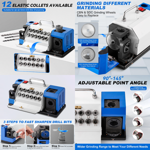 Afiladora de Brocas Podofo, Amoladora de Alta Precisión 220V 2-13MM <span class=keywords><strong>para</strong></span> Brocas de Carburo de Tungsteno y Acero de Alta Velocidad, Fácil de Usar - Product Image 2