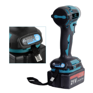ไขควงกระแทกไร้สายแรงบิดสูง พร้อมไฟ LED แบตเตอรี่ 18v สำหรับใช้ในบ้าน - Product Image 5
