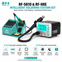 Estación de Soldadura Inteligente RF4 S610 H8E, Juego de Soldador de 100W y Estación de Retrabajo de Aire Caliente para Reparación de PCB de Teléfonos, Tabletas y Laptops