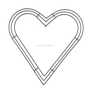 12 क्रिसमस वैलेंटाइन डे शादी की सजावट के लिए दिल की बनावट धातु तार की दीवार पर - Product Image 2